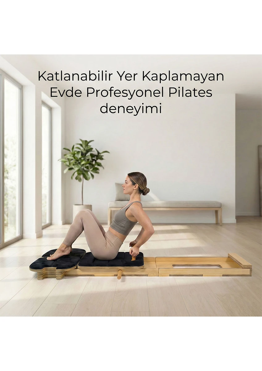 Yeni Nesil Katlanabilir Profesyonel Pilates Reformer Aleti - Az Yer Kaplayan, Kompakt Egzersiz Aleti